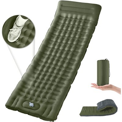 เตียงนอนตั้งแคมป์แบบเป่าลมพร้อมที่ปั๊มเท้า